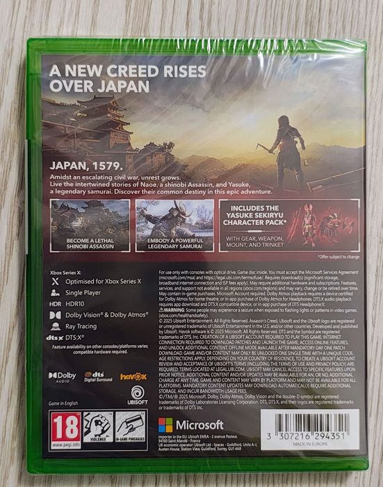 Assassin's Creed Shadows Xbox Series S/X sigilat