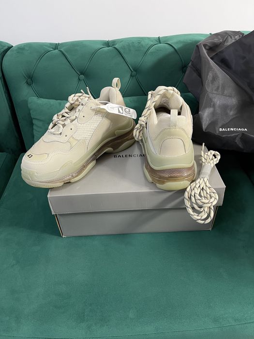 Adidasi Balenciaga Triple S Premium piele naturala