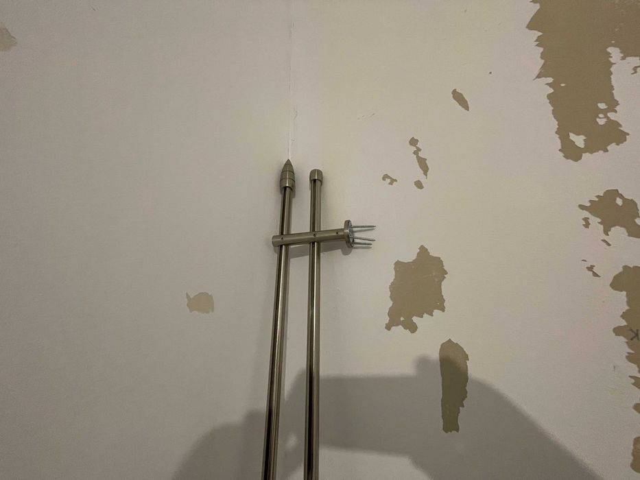 galerie dubla de inox pentru perdea