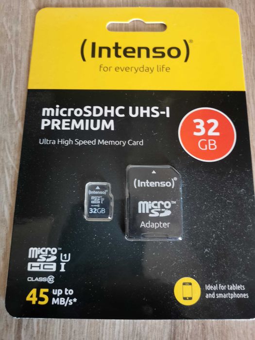 intenso 32gb micro sd card скорост до 45mb/s