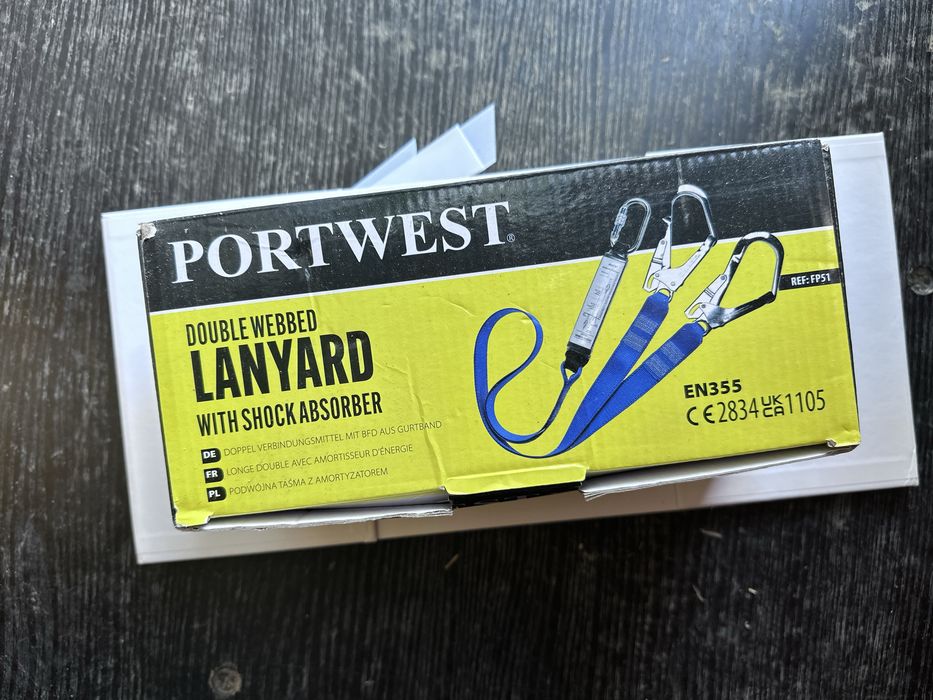 Șnur dublu din pânză Portwest cu amortizor, mărime universală