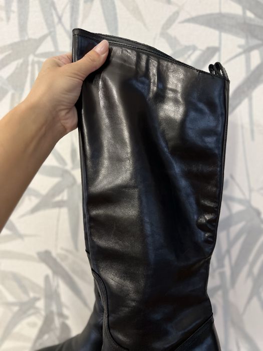 Cizme negre piele Zara