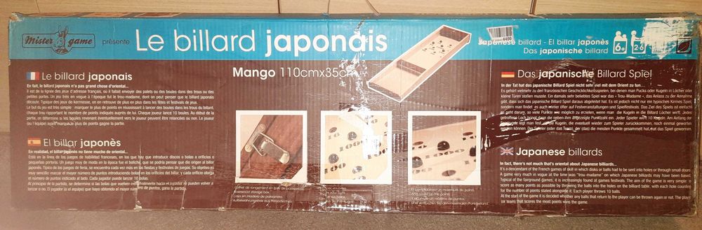 Biliard japonez din lemn masiv 110x35 cm