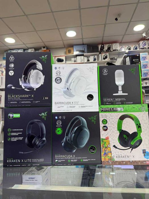 Razer периферия наушник, клавиатуры, мышки, микрофоны