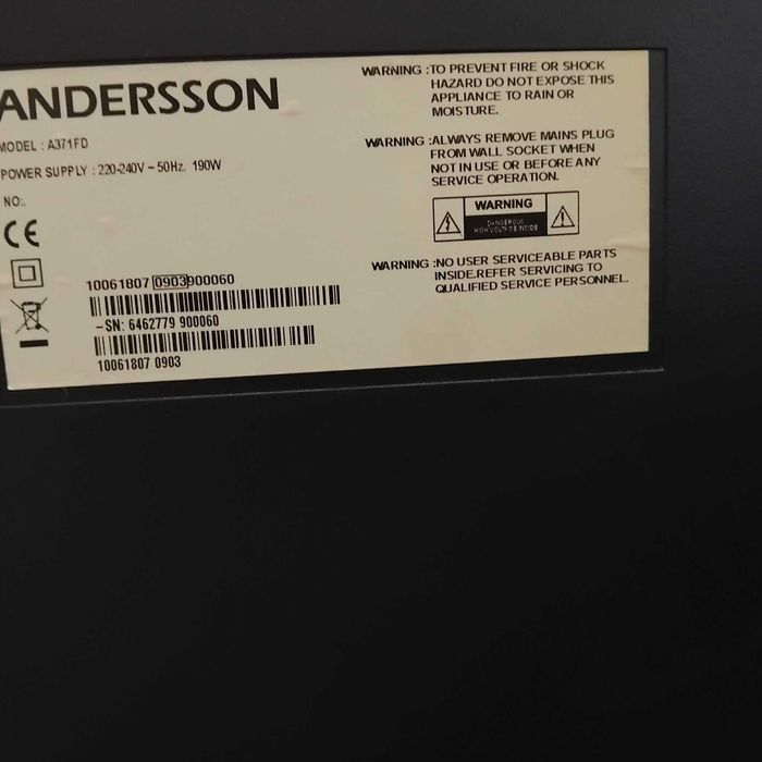 Телевизор ANDERSSON 95 см диагонал