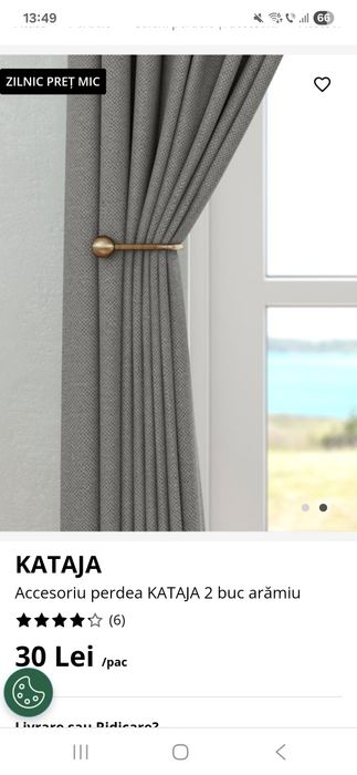 Două seturi de cârlige ptr perdele, noi