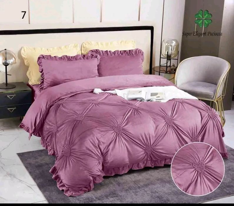 Lenjerii catifea groasă Pucioasa, 4 piese