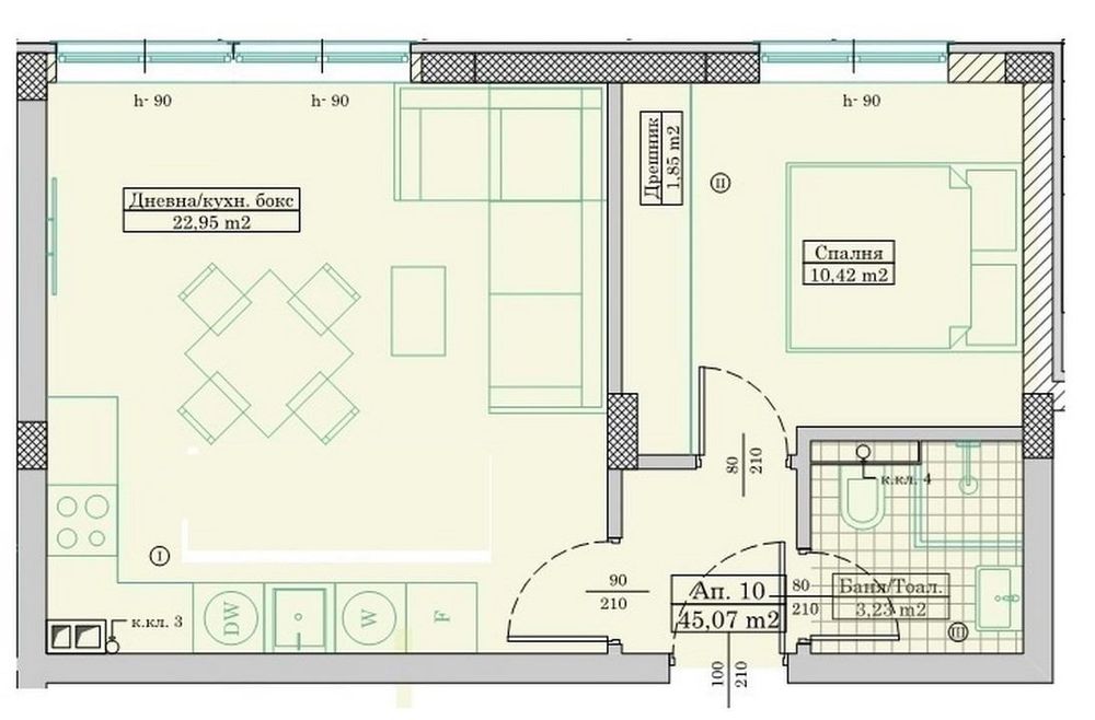 Продава се Двустаен апартамент в Варна, Възраждане 3 - 55 кв.м за 826 €/кв.м - Снимка #1