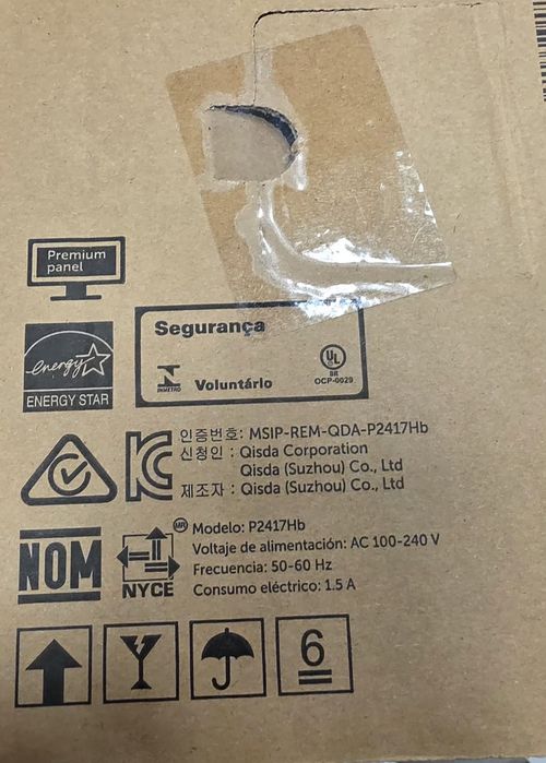Monitor dell P2417H