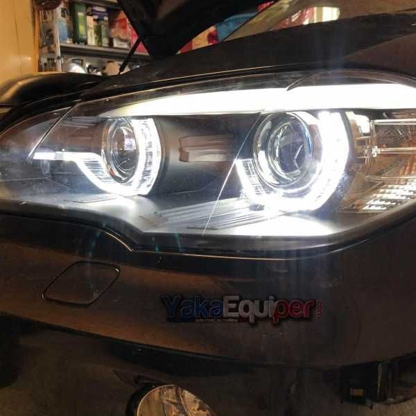Фарове БМВ Е70 ЛЕД Xenon BMW E70 LED TFL Angle eyes Тунинг Нови КСЕНОН