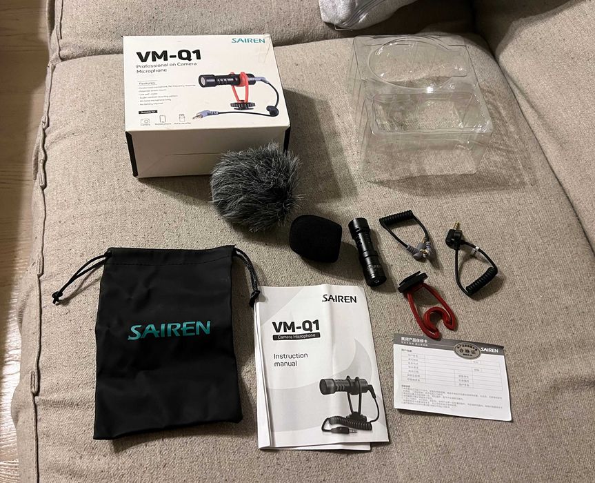 Microfon direcțional Sairen VM-Q1 complet cu accesorii, ca nou