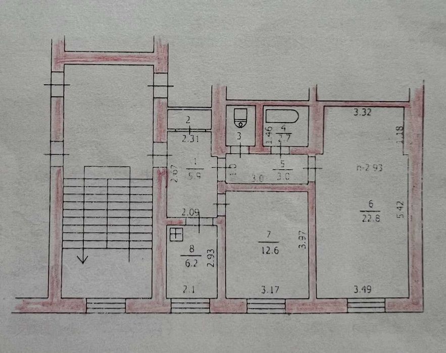 Квартира 2х комнатная
