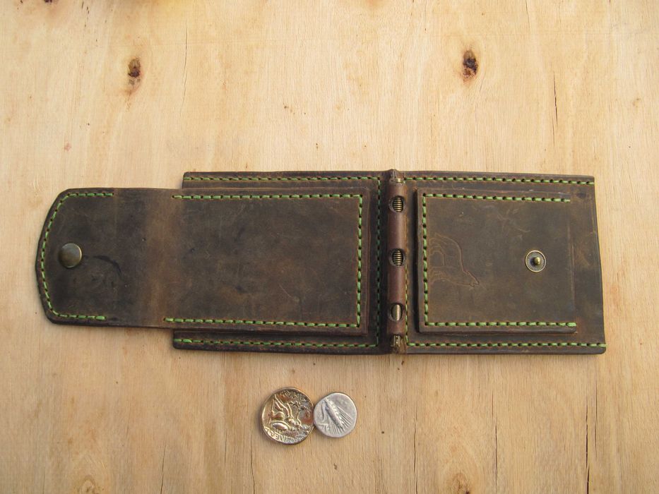 Portofel de piele pentru barbati, handmade