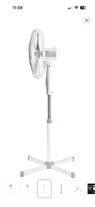 Вентилятор  Ardesto FN-1608CW белый