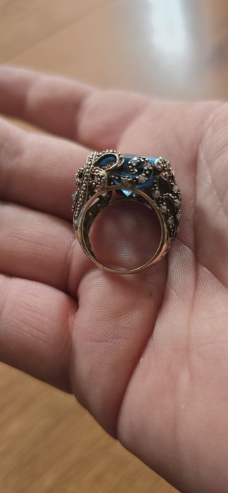 Inel aur topaz și diamante okazie