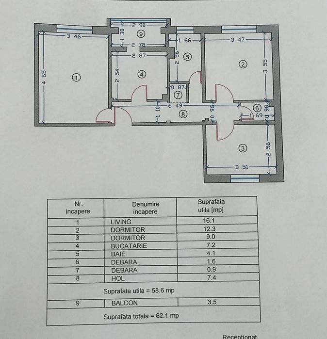 Proprietar – 3 camere DECOMANDAT, 62 mp, Inel 2 – An 1980, Centrală Gaz, Termopane Nu colaborez cu agenții imobiliare.