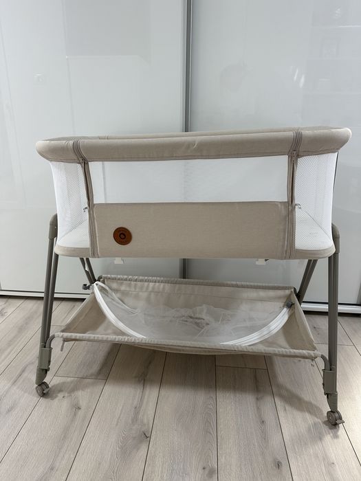 Pătuț/ pat co-sleeping bebe/ bebelusi cu saltea și plasă țânțari