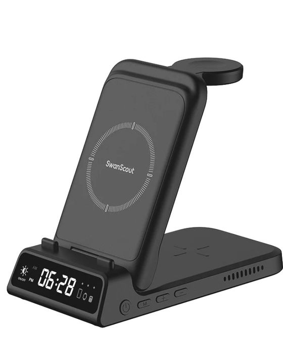 SwanScout 703A - Încărcător wireless 3 în 1 pentru Apple cu ceas
