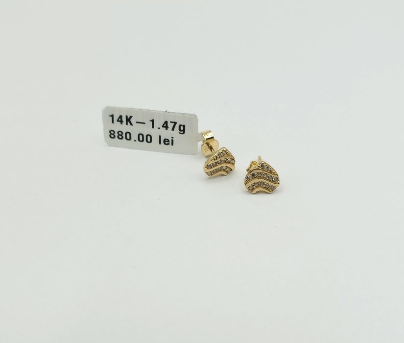 Bijuteria Royal cercei din aur 14k 1.47 gr