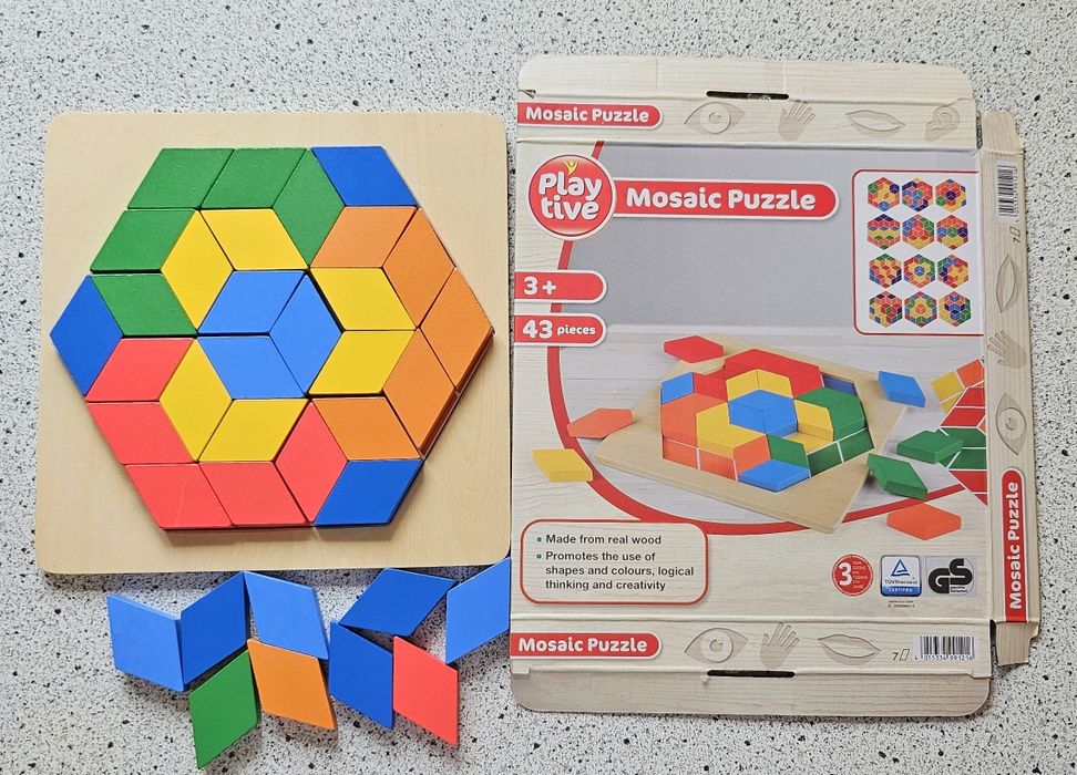 Puzzle mozaic  din lemn