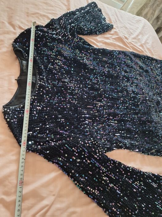 Rochie XXL catifea si paiete