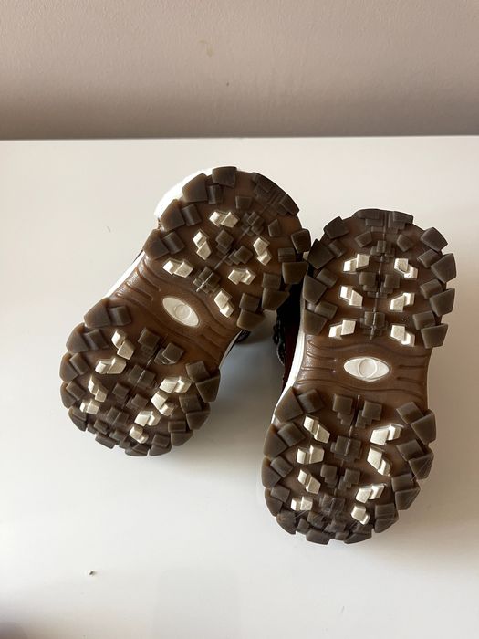 Детски зимни боти от набук цвят карамел - размер 23