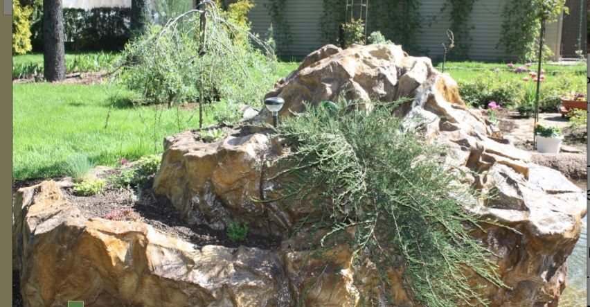 Водопад искусственный камнями