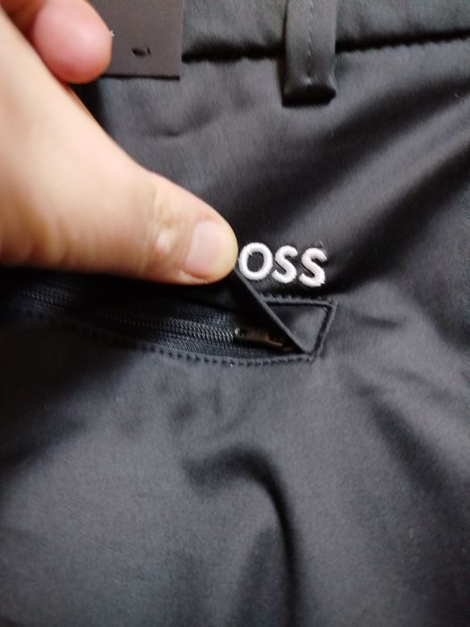 Оригинален еластичен карго панталон Hugo Boss W33 нов черен мъжки