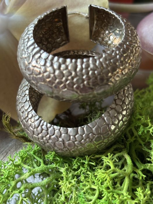 Масивни авторски сребърни обеци