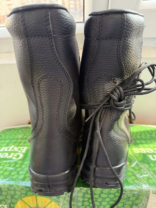 Зимние кожаные берцы