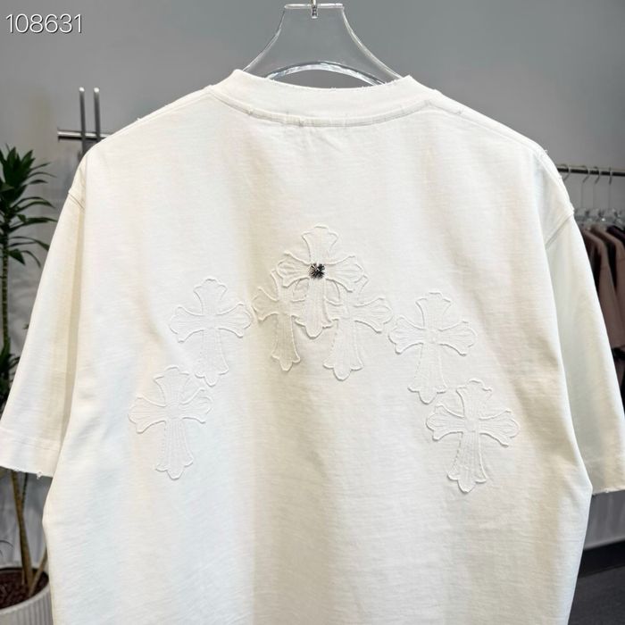 Tricou Chrome Hearts White  T-Shirt Alb [Verificare Colet] Caliate Premium