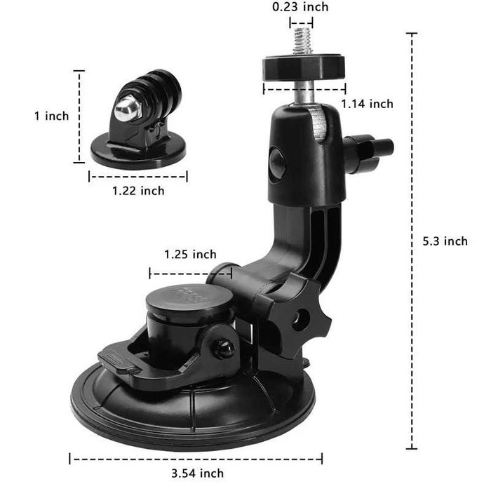 Ventuza auto masina motocicleta pt camera actiune Gopro Hero Insta360