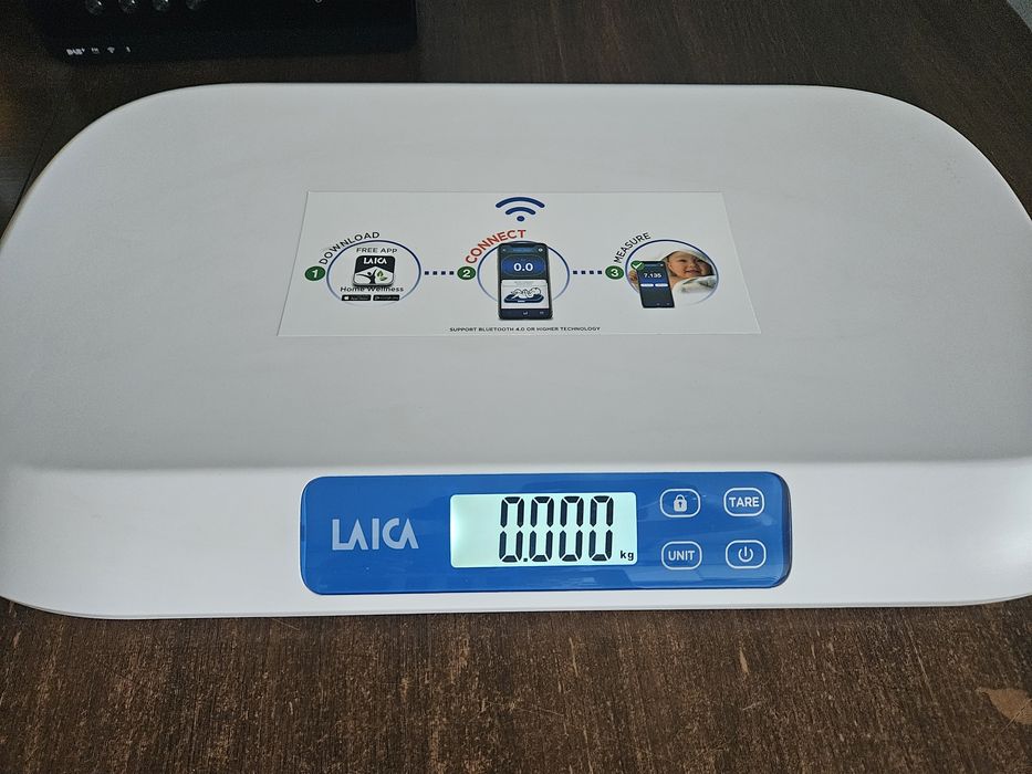 Cântar Electronic Smart Bebeluși Laica PS7030W (cu Bluetooth) – Ca Nou, la Cutie