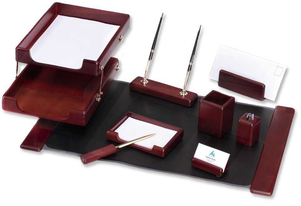 Бизнес-подарки Настольный набор для руководителя из кожи Офис Доставка