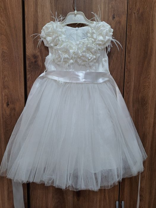Детска бяла рокля