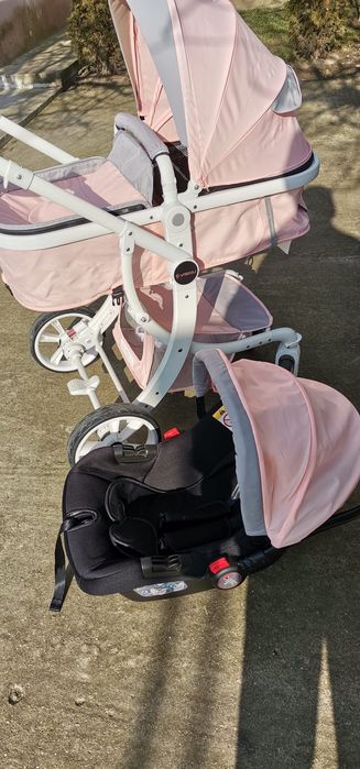 Vand Carucior fete Visoli Pink 3 in 1