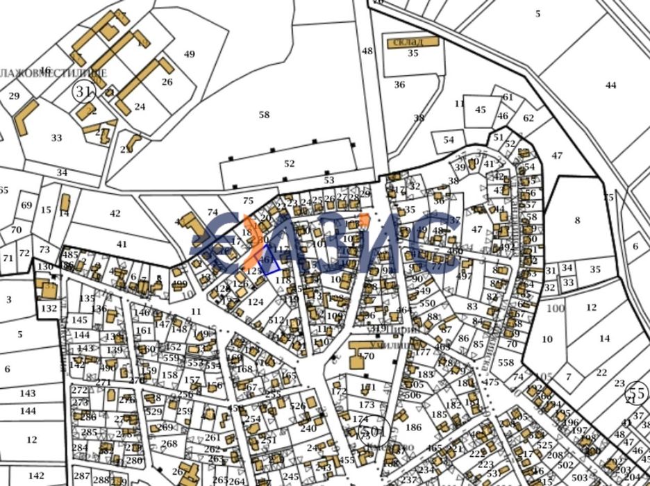 парцел УПИ в Тънково 743 кв. м, височина на застрояване 10 м.