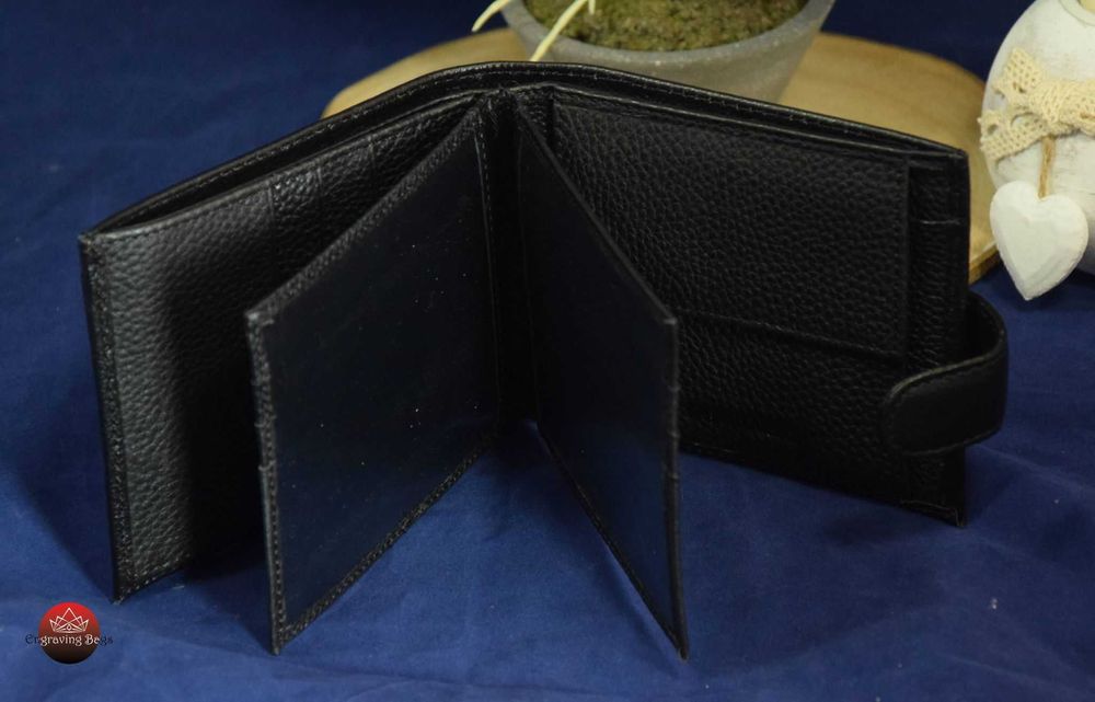 Персонализирано мъжко портмоне от италианска естествена кожа