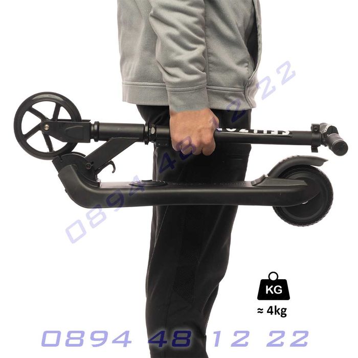 Мини детски електрически скутер ел Тротинетка деца лека цветна здрава