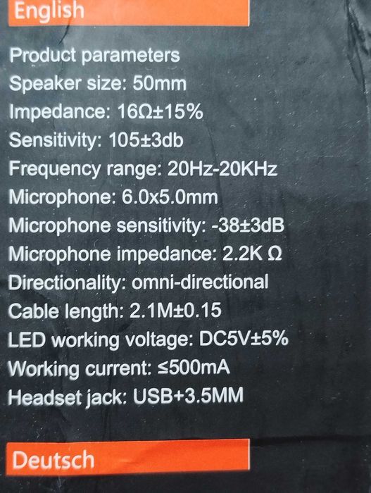 Геймърски слушалки с LED светлини