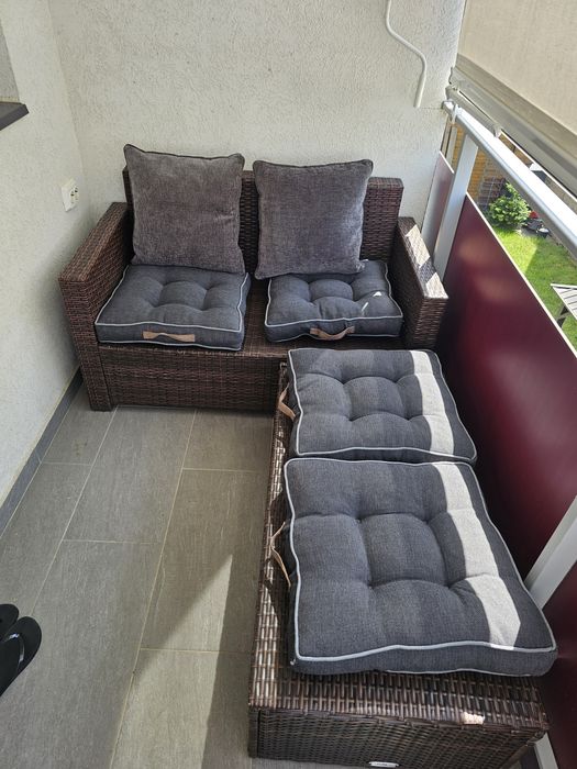 Canapea de exterior din ratan