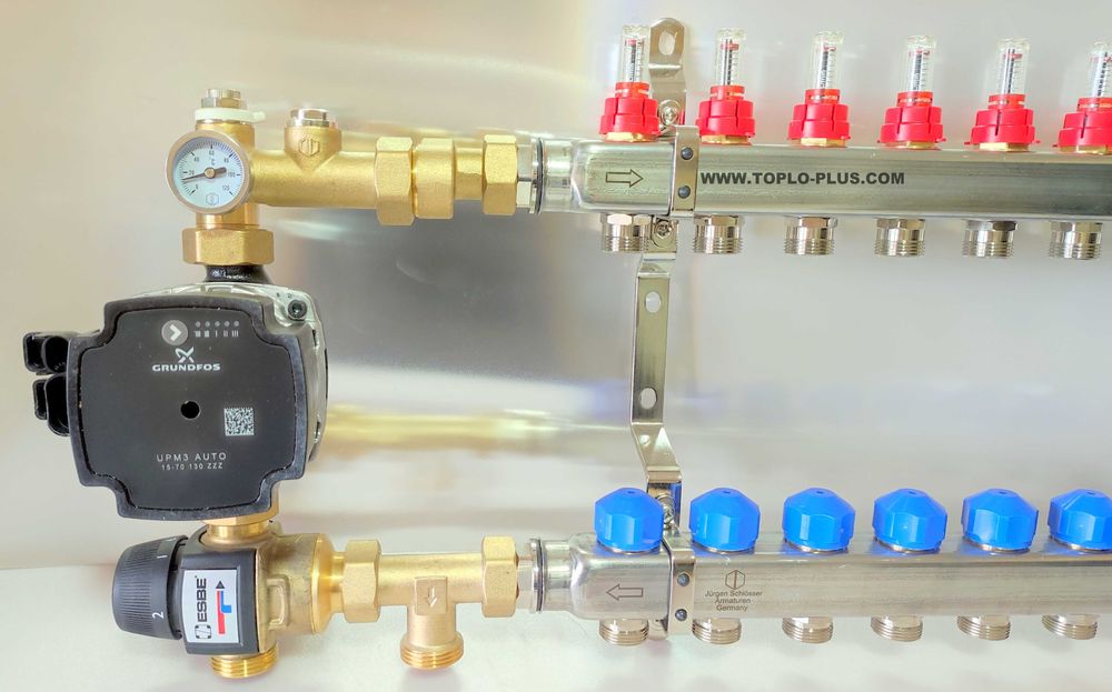 Смесителна група за подово отопление к-т 4 отвора