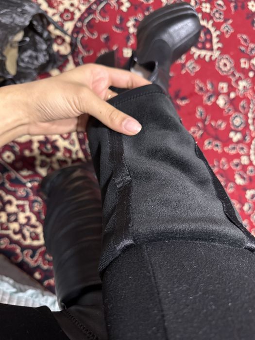 Ботфорты чулки демисезонные на высоком каблуке