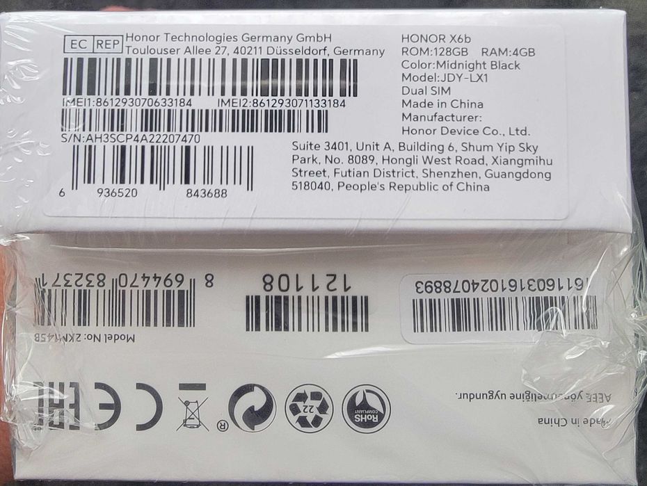 Honor X6b 128GB 4GB Ram Черен