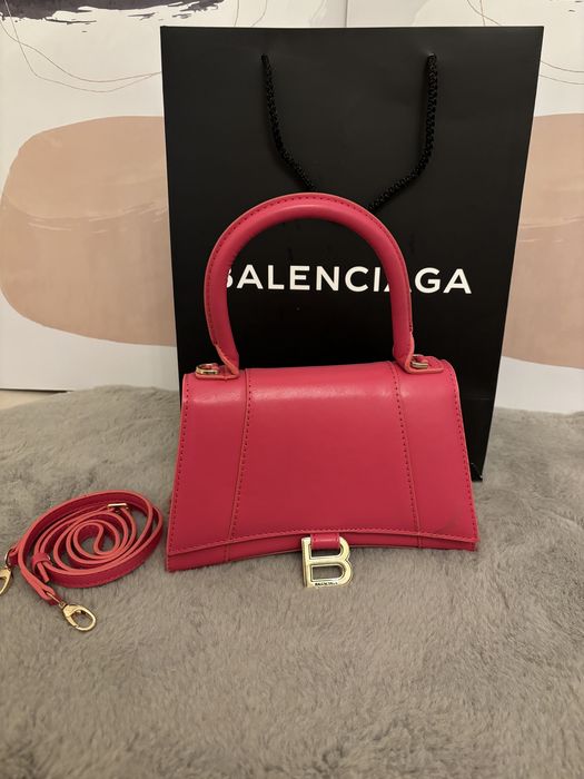 Geantă/Poșeta Balenciaga Hourglass Pink 23x15x8cm