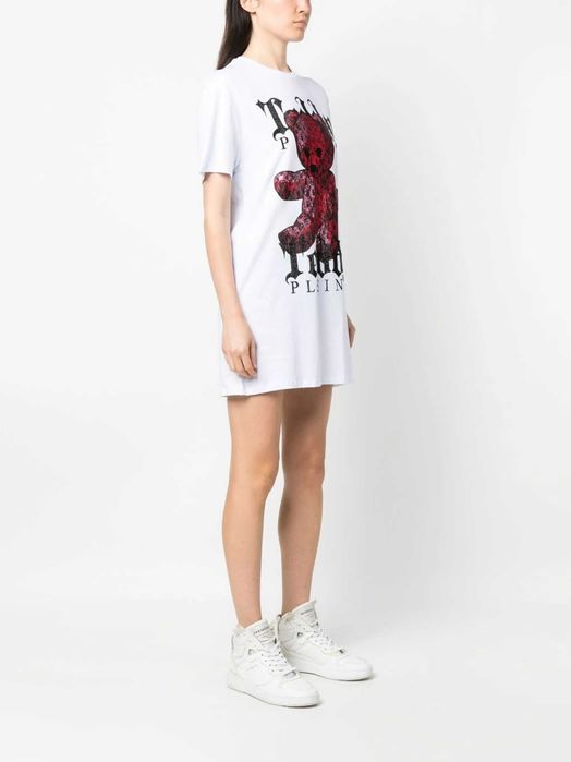 Philipp Plein 
Рокля тип тениска Teddy Plein с кристална украса