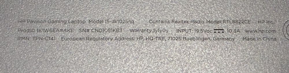 Laptop gaming HP Pavilion 15