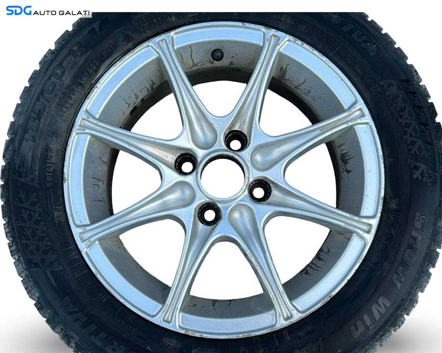 Set 4 Jante Janta Roata Roti Aluminiu 185 60 14 R14 Fiat Punto 2006 - 2014 (TS8907 6JX14H2 KM724) [JNT0035]