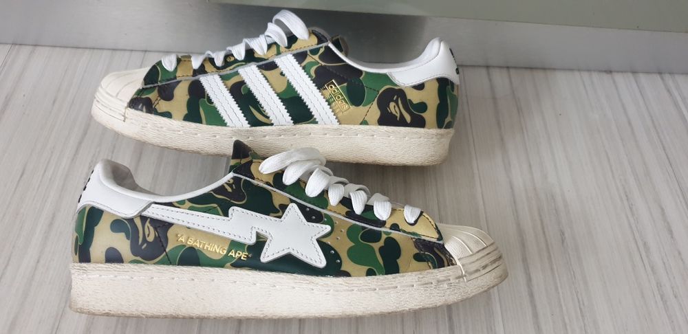 Adidas SuperStar x BAPE / 36/22см UK 3.5 US 4 ОРИГИНАЛ! Унисекс Кецове