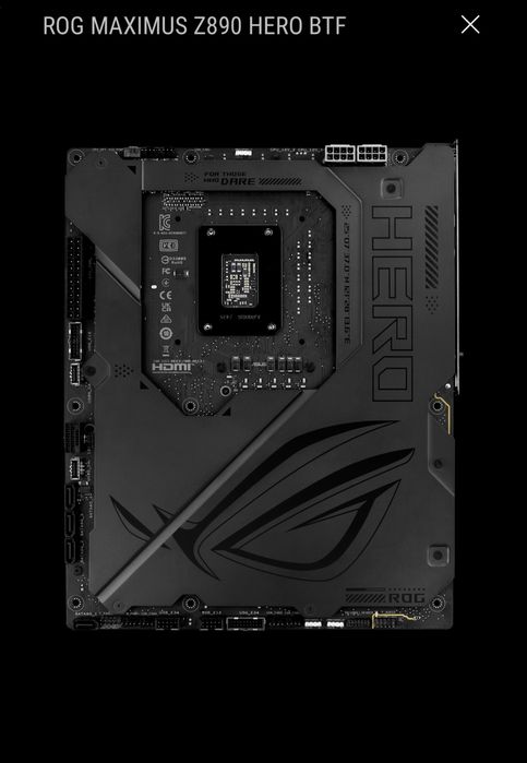 Placa de baza Asus ROG Z890 Hero BTF pentru intel ultra series